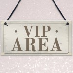 Hanging VIP AREA Bar Sign Novelty Home Bar Garden Signs