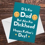 Rude Fathers Day Card From Daughter Son Funny Card For Dad