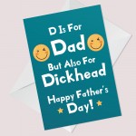 Rude Fathers Day Card From Daughter Son Funny Card For Dad