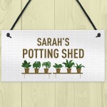 Quirky Potting Shed Sign Hanging Garden Summerhouse Sign