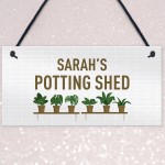 Quirky Potting Shed Sign Hanging Garden Summerhouse Sign