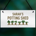 Quirky Potting Shed Sign Hanging Garden Summerhouse Sign