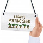 Quirky Potting Shed Sign Hanging Garden Summerhouse Sign