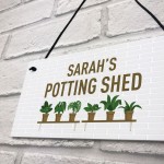 Quirky Potting Shed Sign Hanging Garden Summerhouse Sign