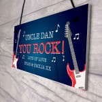 Novelty Gift For Uncle Birthday Hanging Plaque YOU ROCK Plaque