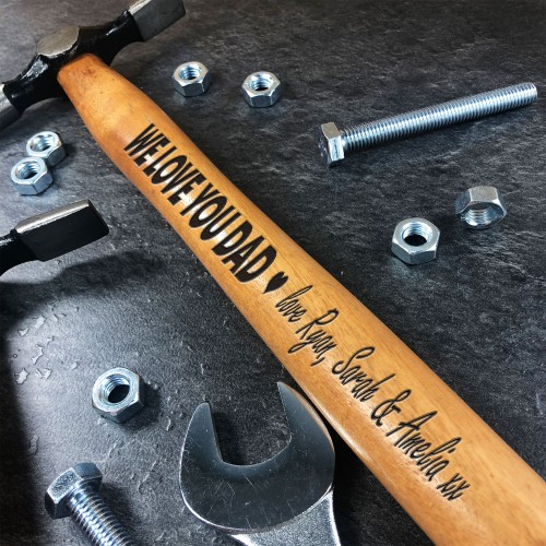 Personalised Hammer Engraved Gift For Dad Birthday Thank You