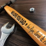 Personalised Hammer Engraved Gift For Dad Birthday Thank You