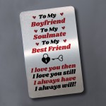 Novelty Gift For Boyfriend Birthday Anniversary Gift Metal Card