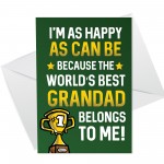 Grandad Birthday Fathers Day Card WORLDS BEST GRANDAD Card