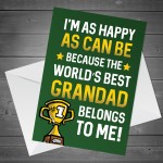 Grandad Birthday Fathers Day Card WORLDS BEST GRANDAD Card