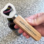 Happy Fathers Day Wooden Bottle Opener Gift For Dad Novelty Gift