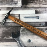 Personalised Gift For Fathers Day Novelty Engraved Hammer Gift