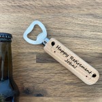 Personalised Happy Retirement Gift Wood Bottle Opener Retirement