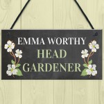 Personalised Head Gardener Sign Funny Gardener Gifts Funny Sign