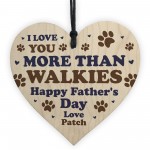 Funny Fathers Day Gift For The Dog Personalised Wooden Heart