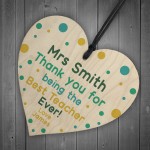 Personalised Wood Heart Thank You Teacher Gifts Nursery Gift