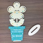 Quirky Personalised Teacher Gift Thank You Gift Wooden Flower