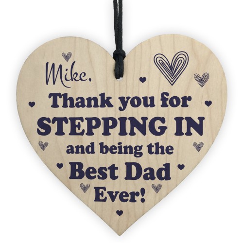 Personalised Stepdad Gift For Birthday Fathers Day Cute Thankyou