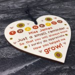 Thank You Teacher Gift Personalised Heart Teaching Assistant