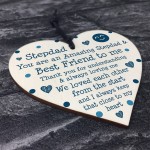 Stepdad Gift Poem Wood Heart Fathers Day Birthday Gift