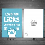 Novelty Card For Dad On Fathers Day From Dog Pet Funny Card