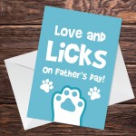 Novelty Card For Dad On Fathers Day From Dog Pet Funny Card