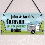 Hanging Caravan Sign Novelty Caravan Accessories Personalised