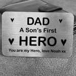 Dad Gift From Son First Hero Gift Personalised Wallet Card