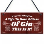 Novelty Gin Bar Signs Hanging Door Wall Sign Home Bar Pub Plaque