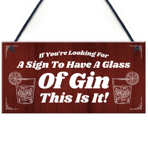 Novelty Gin Bar Signs Hanging Door Wall Sign Home Bar Pub Plaque