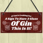 Novelty Gin Bar Signs Hanging Door Wall Sign Home Bar Pub Plaque