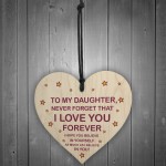 Special Gift For Daughter Wood Heart Birthday Gift Novelty Gift