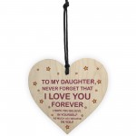 Special Gift For Daughter Wood Heart Birthday Gift Novelty Gift