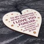 Special Gift For Daughter Wood Heart Birthday Gift Novelty Gift