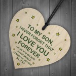 Special Gift For Son Wood Heart Son Birthday Gift Novelty Gift