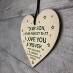 Special Gift For Son Wood Heart Son Birthday Gift Novelty Gift