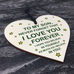 Special Gift For Son Wood Heart Son Birthday Gift Novelty Gift