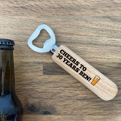 Novelty 30th Birthday Gift For Son Brother Wood Bottle Opener