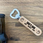 Personalised Wood Bottle Opener Dad Grandad Uncle Gift Alcohol