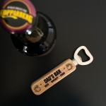 Personalised Wood Bottle Opener Dad Grandad Uncle Gift Alcohol