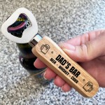 Personalised Wood Bottle Opener Dad Grandad Uncle Gift Alcohol