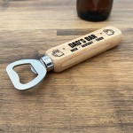 Personalised Wood Bottle Opener Dad Grandad Uncle Gift Alcohol