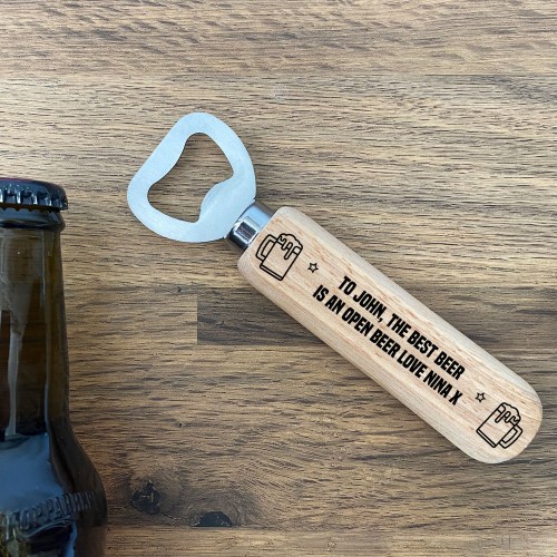 Personalised Beer Gift For Dad Uncle Son Brother Bottle Opener