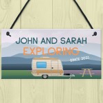 Novelty Caravan Sign Exploring Caravan Campervan Sign Retirement