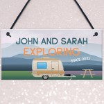 Novelty Caravan Sign Exploring Caravan Campervan Sign Retirement