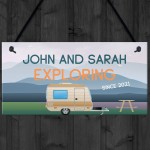 Novelty Caravan Sign Exploring Caravan Campervan Sign Retirement