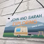 Novelty Caravan Sign Exploring Caravan Campervan Sign Retirement