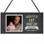 Personalised 1st First Fathers Day Photo Sign Gift For Grandad