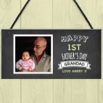 Personalised 1st First Fathers Day Photo Sign Gift For Grandad