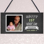 Personalised 1st First Fathers Day Photo Sign Gift For Grandad